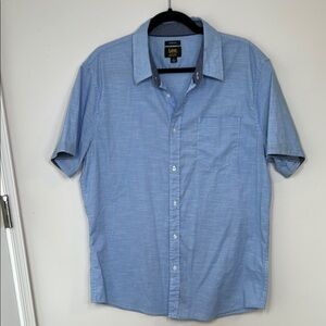 Lee Men's Blue Short Sleeve Stretch Shirt regular Fit Size L